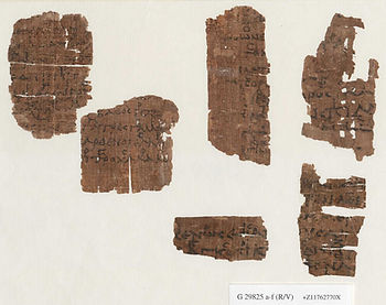 Papyrus of Vienna G29 825 (Third-second century BC)