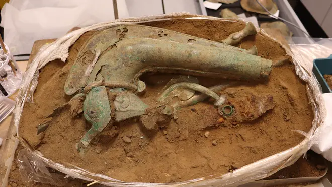 Rare iron age trumpet unearthed in Norfolk. Picture PA Media