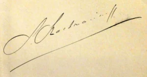 Sergei Rachmaninoff's Signature