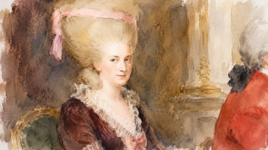 Painting portrait of the music composer of the classical era, Maria Anna Mozart – Tunitemusic
